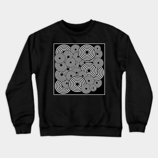 monochrome pop art circle pattern Crewneck Sweatshirt